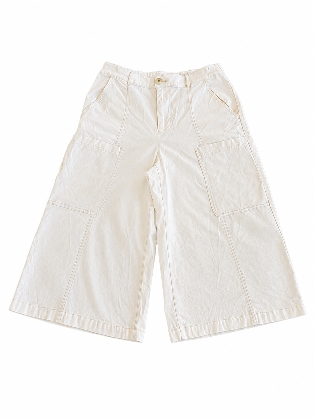 Pilcro Ivory Utility Wide Leg Crop Pants 28P